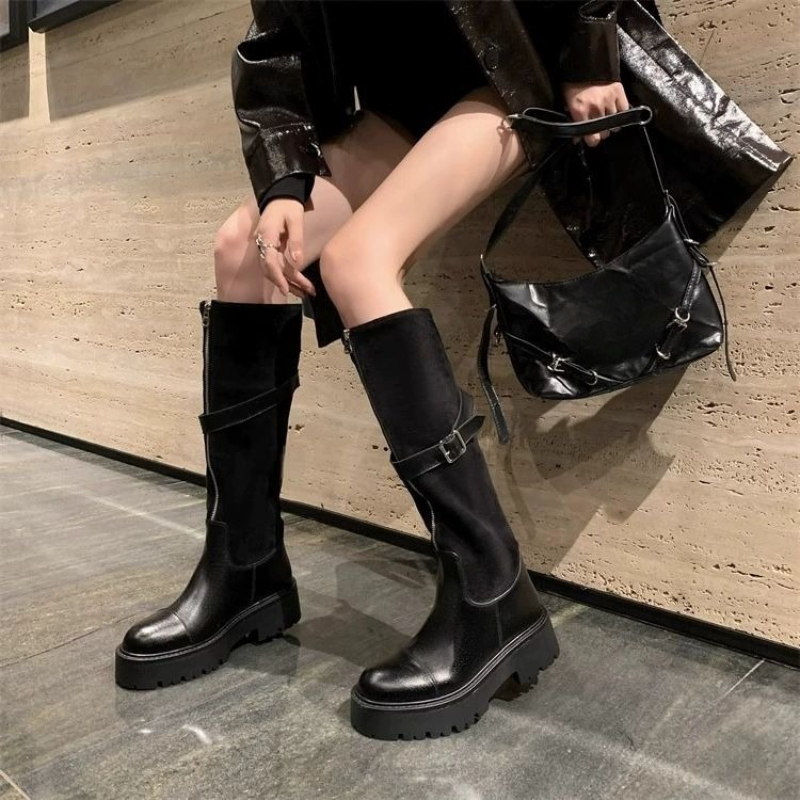 Women'S Shoes Y2K - Осенне-зимняя женская обувь до колена с