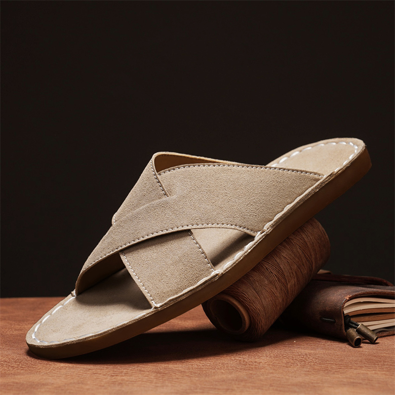 Slip On Mule Flat - Мужские шлепанцы-сандалии 2026: летние, нескользящие, пляжные,