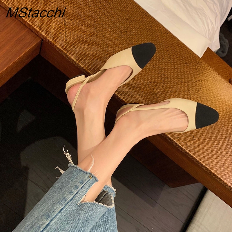 Women Shoes Zara - Лоскутные кожаные сандалии с босоножками, женские
