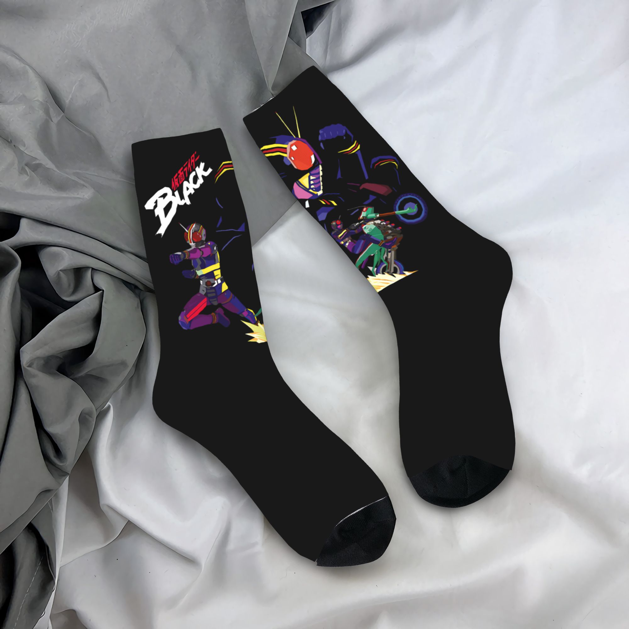 Women'S Shoes For Crews - Черные средние носки Kamen Rider для