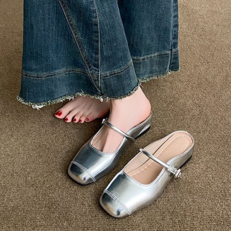 Французские мюли с закрытым но – обзор и цена Slip On Mule Flat
