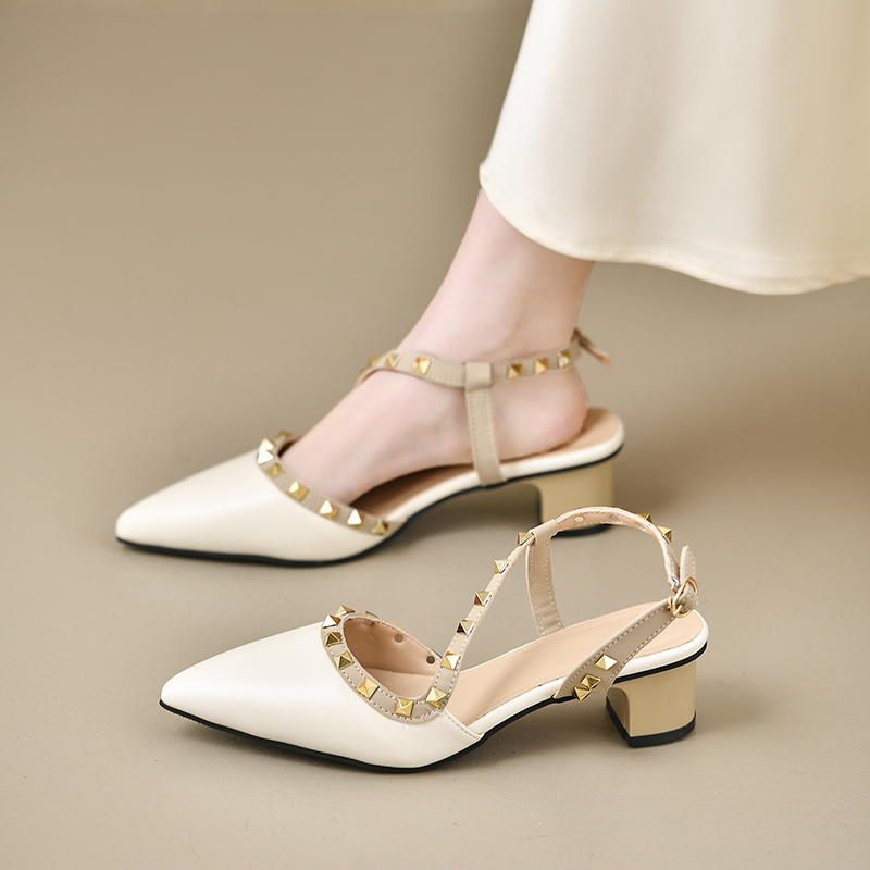Женские модные сандалии с блес – обзор и цена Metallic Heel Sandal