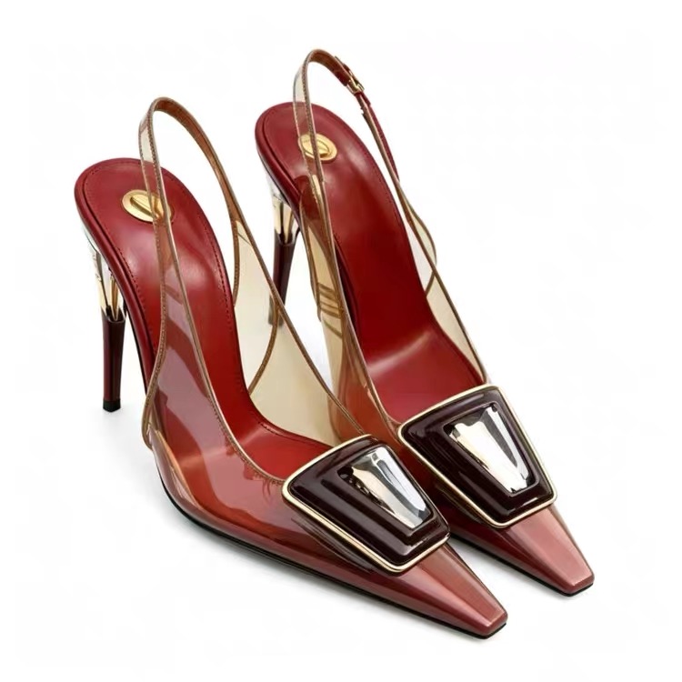 Женские туфли-лодочки с прозра – обзор и цена Metallic Heel Sandal