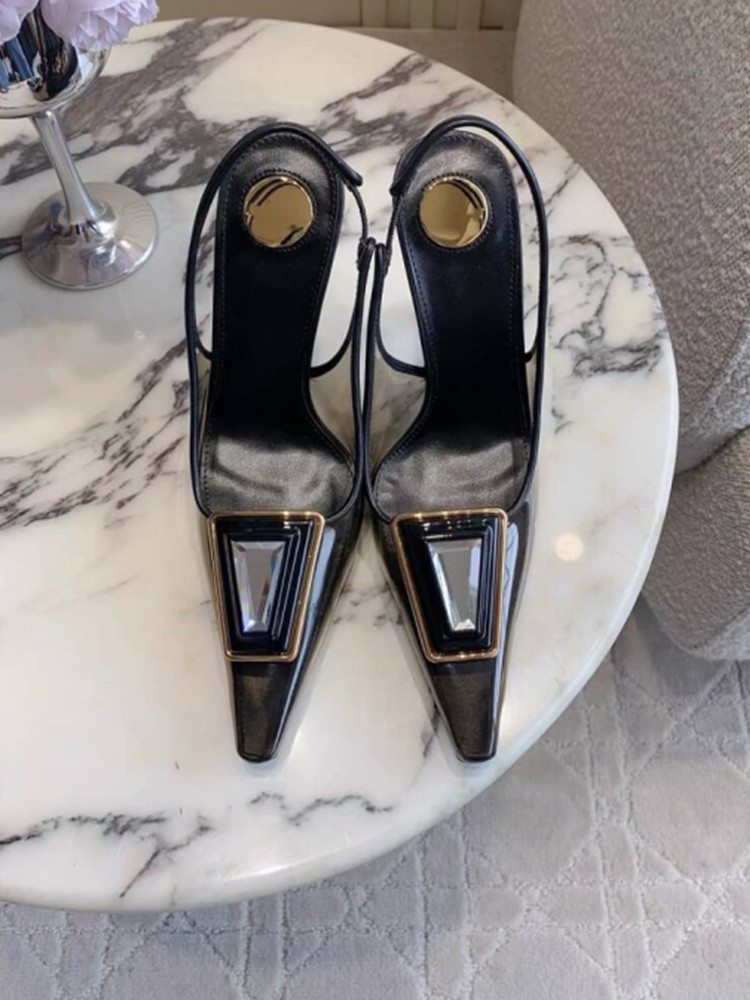 Женские туфли-лодочки с прозра – обзор и цена Metallic Heel Sandal