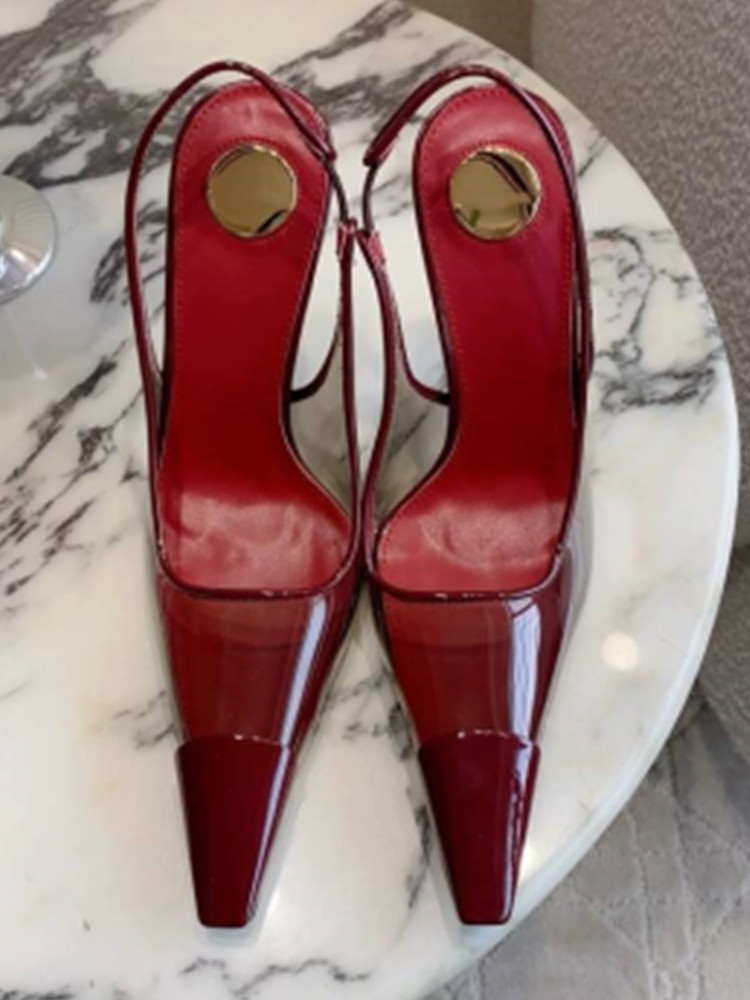 Женские туфли-лодочки с прозра – обзор и цена Metallic Heel Sandal
