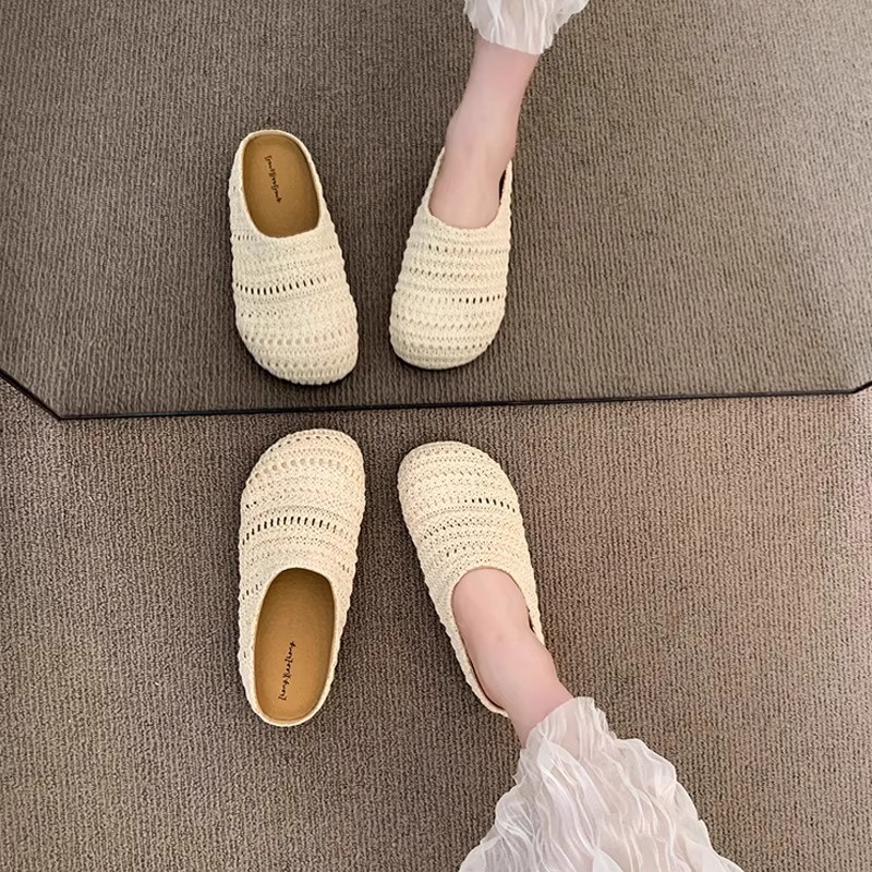 Женские тапочки-мюли из рафии, – обзор и цена Slip On Mule Flat