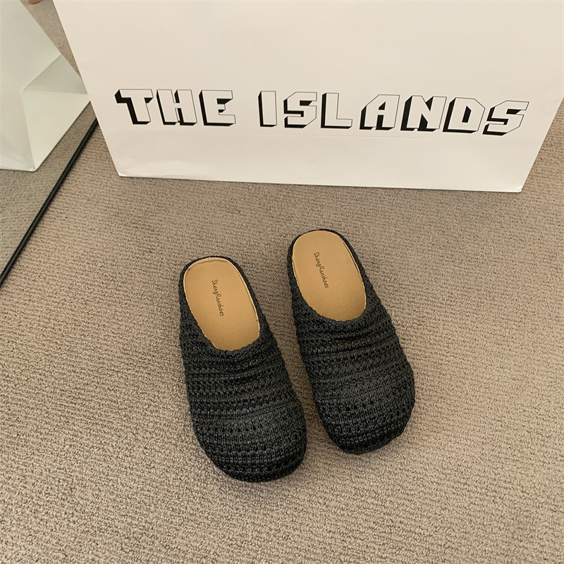 Женские тапочки-мюли из рафии, – обзор и цена Slip On Mule Flat