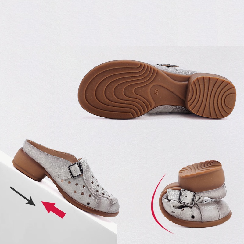Новые женские сандалии из нату – обзор и цена Slip On Mule Flat